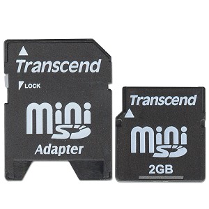 Transcend 2GB miniSD Memory Card w/Adapter